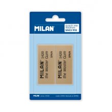Milan Master Gum Pack de 2 Gomas para Bellas Artes - Miga de Pan - Caucho Sintetico - Color Marron