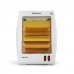 Orbegozo BP 5000 Estufa de Cuarzo - Potencia 800W - Seguridad Antivuelco - 2 Niveles de Calor - Reflector Protegido - Recogecables - Color Blanco