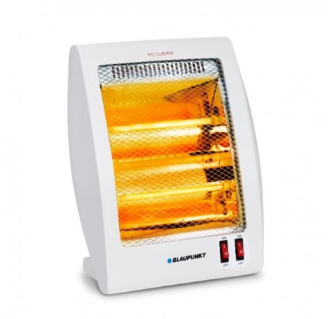 Blaupunkt Estufa de Cuarzo - Potencia 800W - Temperatura Regulable - Oscilante - 2 Tubos Halogenos - Interruptor Antivuelco - Color Blanco