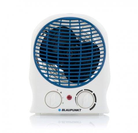 Blaupunkt Calefactor Portatil - Potencia 2000W - Temperatura Regulable - Funcion Ventilador - Termostato - Color Blanco y Azul