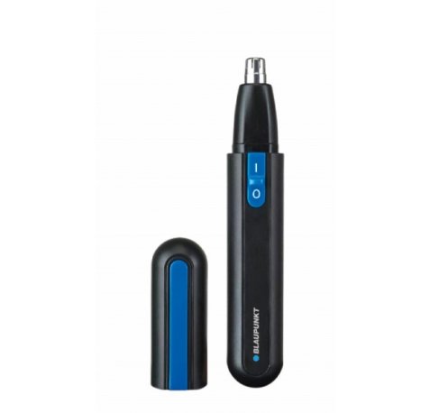 Blaupunkt Cortapelos para Nariz y Oidos - IPX4 - Incluye Accesorios - Alimentacion con Pila AA Incluida - Tapa Protectora - Color Negro y Azul