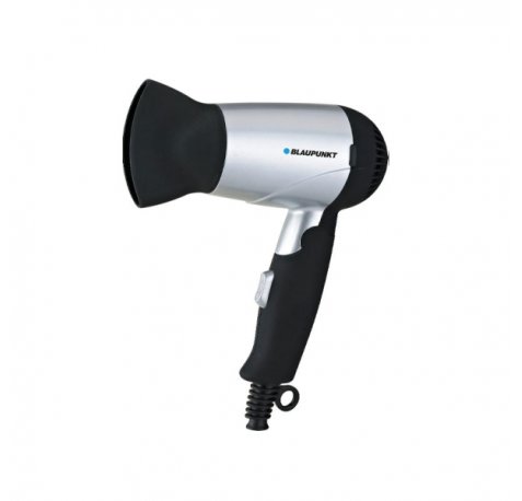 Blaupunkt Secador de Pelo de Viaje - 1200W - Cable 1.8m - Incluye Difusor - Velocidad y Calor Ajustables - Apagado Automatico - Funcion Aire Frio - Color Negro y Gris