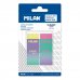 Milan Nata 320 Sunset Pack de 2 Gomas de Borrar - No Abrasiva - Colores Surtidos