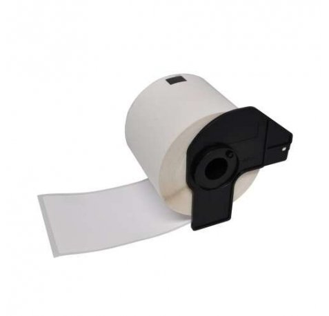 Compatible Brother DK11234 - Etiquetas Precortadas de Identificacion - 60x86 mm - 260 Unidades - Texto negro sobre fondo blanco