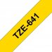 Compatible Brother TZe641 / TZ641 Cinta Laminada de Etiquetas - Texto negro sobre fondo amarillo - Ancho 18mm x 8 metros