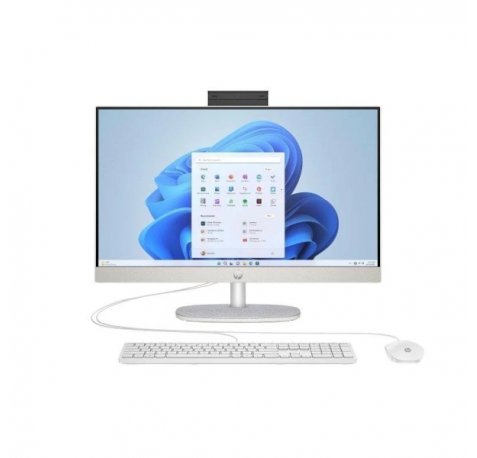 HP 27-CR0105NS All-in-One Intel Core i5-1335U - 8GB DDR4 - 512GB SSD - 27" FHD Tactil - Windos 11 Home - Color Blanco + Teclado QWERTY (ES) y Raton