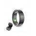 Ksix Saturn Anillo Inteligente - Autonomia Hasta 3 Dias - Actividad y Salud - Monitor de Sueño - 5ATM - Talla L (Talla 11) - Color Negro