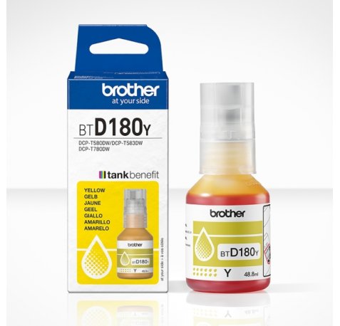 Brother BTD180Y Amarillo Botella de Tinta Original - BTD180Y
