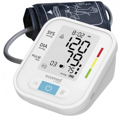 Medisana BU95E Tensiometro de Brazo Automatico - Medicion Oscilometrica Precisa con Deteccion de Arritmias - Pantalla Grande 65x50mm - Memoria 2 Usuarios x 90 Mediciones - Brazalete 22â??42cm