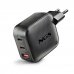 NGS Bud Tiny Cargador GaN Universal de Pared 100W Ultrarrapido - 2x USB-C PD & PPS, 1x USB-A QC 3.0 - Color Negro