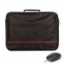 NGS Bureau kit Maletin para Portatil 16" + Raton USB 800dpi - Acolchado Interior - 2 Compartimentos y Bolsillo Exterior - Color Negro