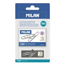Milan Niquelados Pack de 100 Clips - 33mm - Color Plata