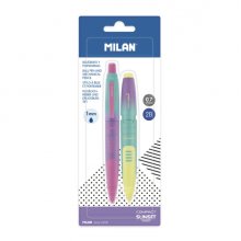 Milan Compact Sunset Pack de 1 Boligrafo Azul + 1 Portaminas 0.7mm - Colores Surtidos