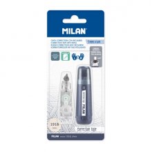 Milan 403 Since 1918 Cinta Correctora - Presentacion en Blister - Incluye Recambio - 5mm x 6m - Color Azul