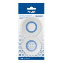 Milan Pack de 2 Cintas Adhesivas - Brillante - 19mm x 33m - Color Transparente
