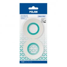 Milan Pack de 2 Cintas Adhesivas Invisibles - Mate - 19mm x 33m - Color Transparente