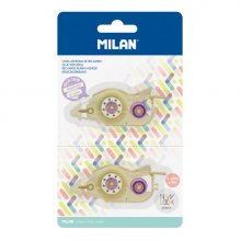 Milan Pack de 2 Recambios de Cinta Adhesiva para Serie New Look - 8.4mm x 8m - Color Transparente