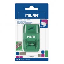 Milan Compact Afilaborra - Cuchilla de Acero de Seguridad - Doble Agujero para Normal y Maxi - Colores Surtidos