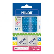 Milan Duet Look Pack de Sacapuntas + 2 Gomas 430 - Color Azul