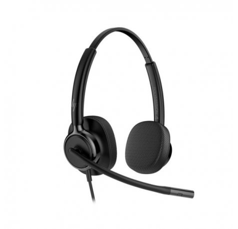 HP Poly Mission 425 Auriculares con Microfono - Almohadillas Polipiel Acolchadas - Controles en Cable