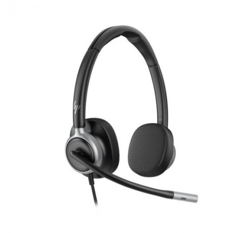HP Poly Mission 625 Auriculares con Microfono - Almohadillas Polipiel Acolchadas - Controles en Cable