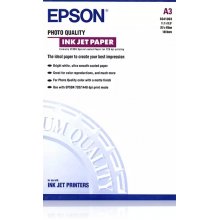 Epson Photo Quality Ink-Jet Pack de 100 Hojas de Papel Fotografico A3 Especial Ink-Jet 102g/m² - Acabado Mate - Color Blanco Epson Photo Quality Ink-Jet Pack de 100 Hojas de Papel Fotografico A3 Especial Ink-Jet 102g/m² - Acabado Mate - Color Blanco