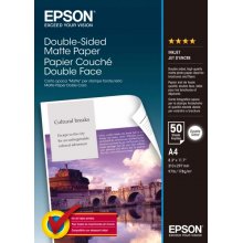 Epson Double-Sided Matte Pack de 50 Hojas de Papel - A4 - Gramaje de 178g/m2 - Mate - Especial para Impresion a Doble Cara - Compatible con Impresoras Inkjet - Color Blanco