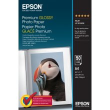Epson Premium Glossy Photo Pack de 50 Hojas de Papel Fotografico - A4 - Gramaje de 255g/m2 - Acabado Brillante - Compatible con Impresoras Inkjet - Color Blanco