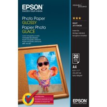 Epson Photo Glossy Pack de 20 Hojas de Papel Fotografico - A4 - Gramaje de 200g/m2 - Acabado Brillante - Compatible con Impresoras Inkjet - Color Blanco Epson Photo Glossy Pack de 20 Hojas de Papel Fotografico - A4 - Gramaje de 200g/m2 - Acabado Brillante - Compatible con Impresoras Inkjet - Color Blanco