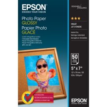 Epson Photo Glossy Pack de 50 Hojas de Papel Fotografico - 13x18cm - Gramaje de 200g/m2 - Acabado Brillante - Compatible con Impresoras Inkjet - Color Blanco Epson Photo Glossy Pack de 50 Hojas de Papel Fotografico - 13x18cm - Gramaje de 200g/m2 - Acabado Brillante - Compatible con Impresoras Inkjet - Color Blanco