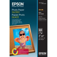 Epson Photo Glossy Pack de 500 Hojas de Papel Fotografico - 10x15cm - Gramaje de 200g/m2 - Acabado Brillante - Compatible con Impresoras Inkjet - Color Blanco Epson Photo Glossy Pack de 500 Hojas de Papel Fotografico - 10x15cm - Gramaje de 200g/m2 - Acabado Brillante - Compatible con Impresoras Inkjet - Color Blanco