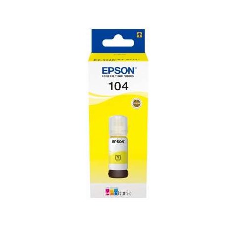 Epson 104 Amarillo - Botella de Tinta Original C13T00P440