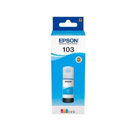 Epson 103 Cyan - Botella de Tinta Original C13T00S24A10