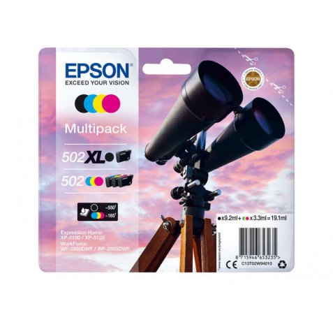 Epson 502XL|502 Pack de 4 | Cartuchos de tinta originales -