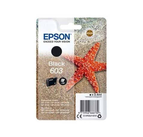 Epson 603 Negro Cartucho de Tinta Original - C13T03U14010