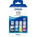Epson 113 Pack de 4 | Botellas de tinta pigmentada originales -