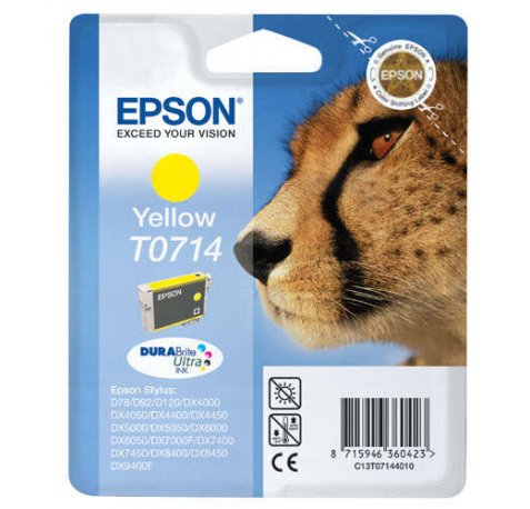 Epson T0714 amarillo | Cartucho de tinta original -