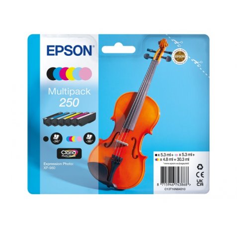 Epson 250 Pack de 6 | Cartuchos de tinta originales -