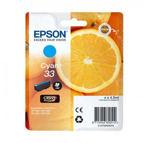 Epson T3342 (33) cyan | Cartucho de tinta original -