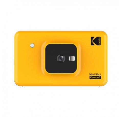 Kodak Mini Shot 2 Camara Digital Instantanea Bluetooth 10mp - Pantalla LCD 1.7" - Flash Integrado - Espejo para Selfies - Color Amarillo