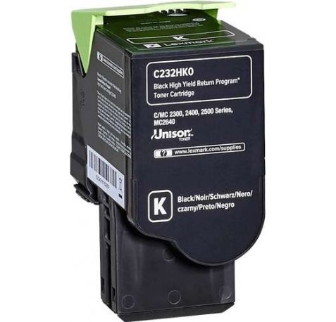 Lexmark C2325 / C2425 / C2535 / MC2325 / MC2425 / MC2535 / MC2640 Negro Cartucho de Toner Original - C232HK0