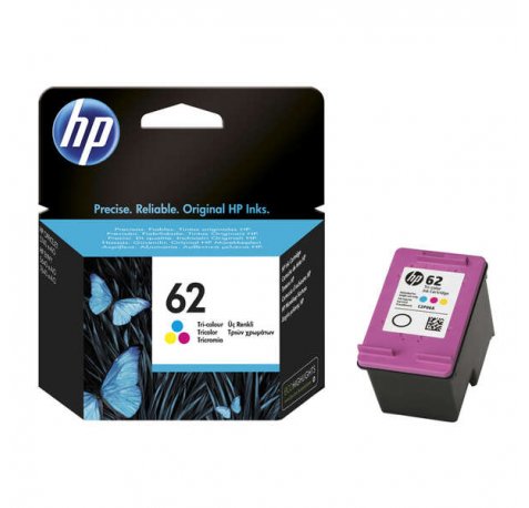 HP 62 Color Cartucho de Tinta Original - C2P06AE