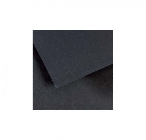 Canson Mi-Teintes Pack de 10 Hojas 160 g/m² - Tamaño 50 x 65cm - Doble Cara Grano Nido de Abeja y Grano Fino - Certificado FSC - Color Negro
