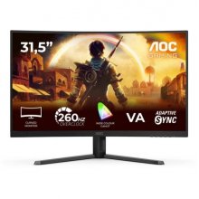 AOC G4 C32G42ZE Monitor 31.5" Curvo 1500R LED VA FullHD 240Hz - Respuesta 1ms - HDMI, DisplayPort, Audio - Montaje VESA 100x100 AOC G4 C32G42ZE Monitor 31.5" Curvo 1500R LED VA FullHD 240Hz - Respuesta 1ms - HDMI, DisplayPort, Audio - Montaje VESA 100x100
