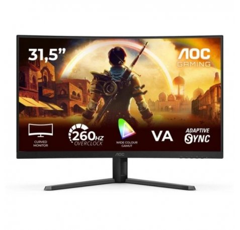 AOC G4 C32G42ZE Monitor 31.5" Curvo 1500R LED VA FullHD 240Hz - Respuesta 1ms - HDMI, DisplayPort, Audio - Montaje VESA 100x100