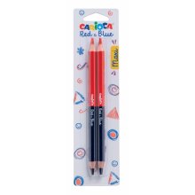 Carioca Maxi Blister 2 Lapices - Cuerpo Lacado Hexagonal - Mina de Ø 5mm - Color Negro/Rojo