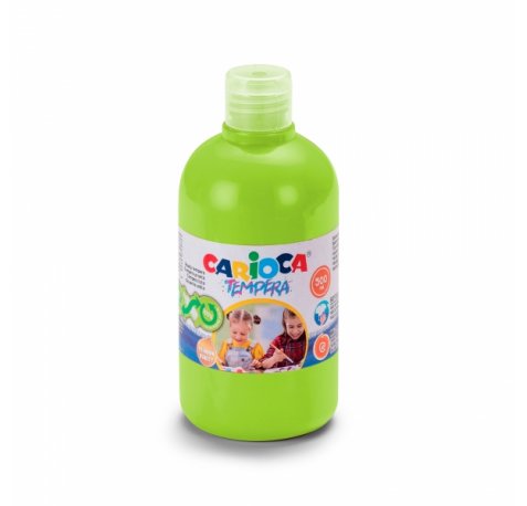 Carioca Botella de Tempera - 500ml - Colores Superlavables - Faciles de Mezclar - Aplicable en Materiales Porosos - Alta Opacidad - Color Verde