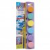 Carioca Pastel Pack de 6 Temperas en Botes de 25ml + Pincel - Superlavables - Mezclables - Colores Pastel Surtidos