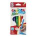 Carioca Pack de 6 Rotuladores Jumbo - Cuerpo Octogonal Maxi - Tinta Superlavable - Punta Maxi 6mm Bloqueada - Tapa Ventilada - Color Varios