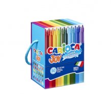 Carioca Joy Caja Rigida con 60 Rotuladores - Punta 2.8mm Bloqueada - Capuchon Ventilado - Lavables - Colores Surtidos